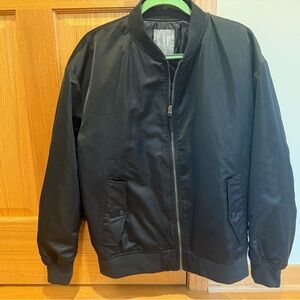 NWOT GAP Men's Classic Black Bomber Jacket